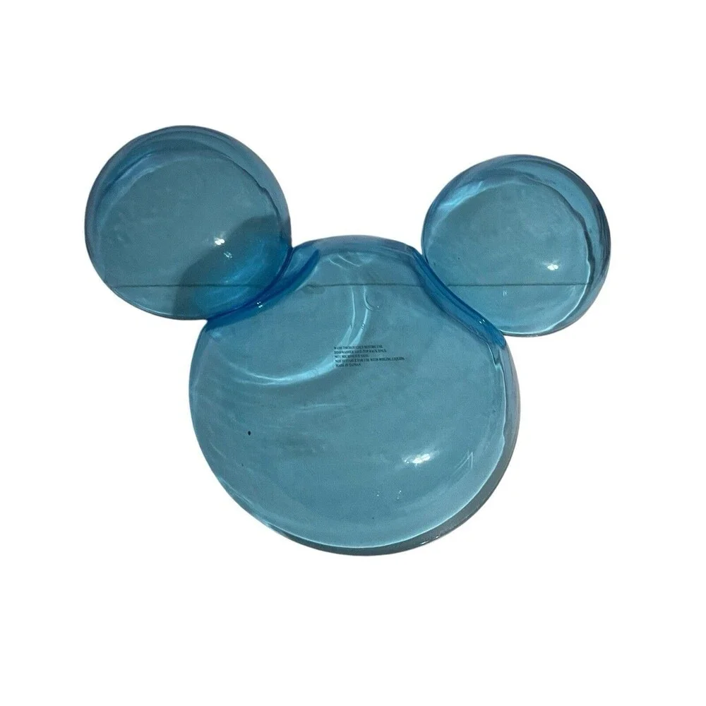 DISNEY MICKEY MOUSE EARS BLUE Plastic CHIP & DIP BOWL